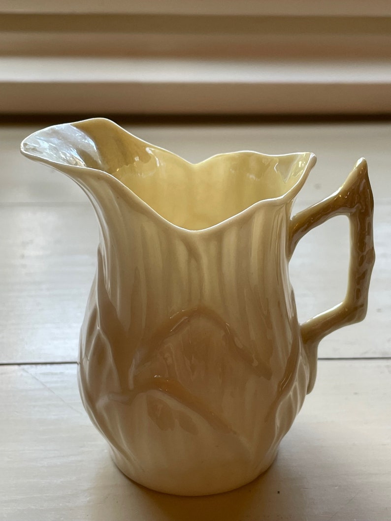 Vintage Belleek Ireland/sugar and Creamer Set/4th/1st Green Mark 1946