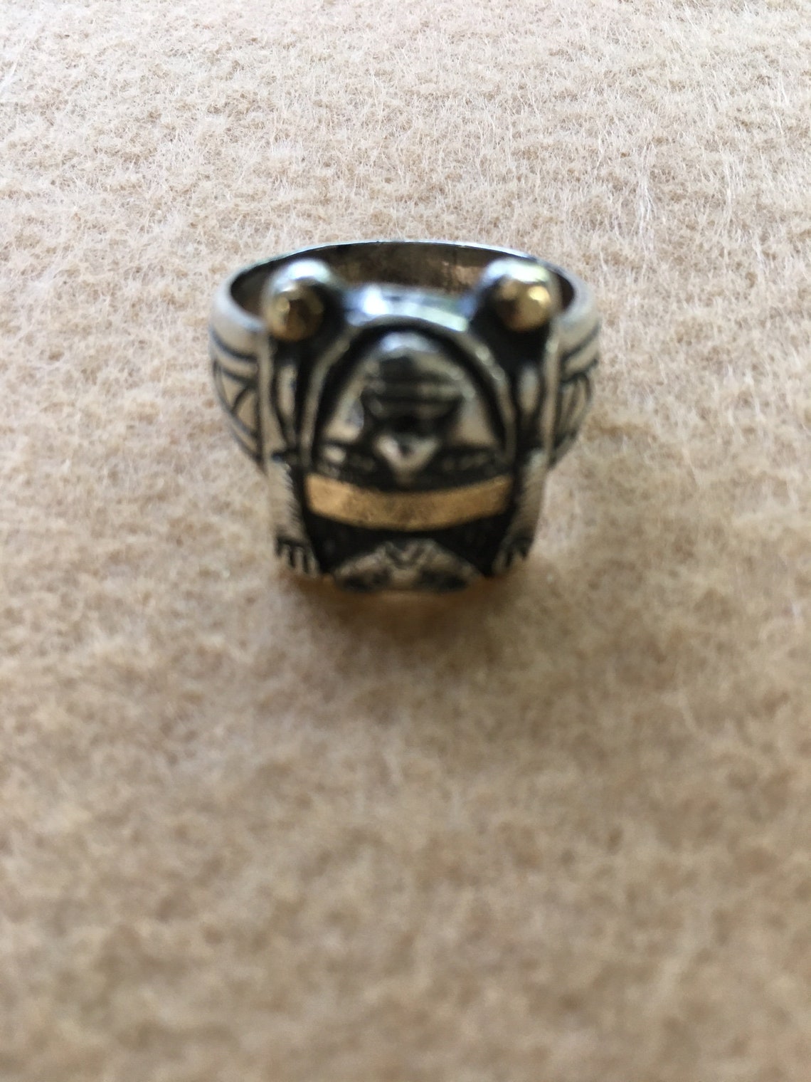 Vintage Aztec Jaguar Warrior Figural Mens Ring/18k/900/hf - Etsy