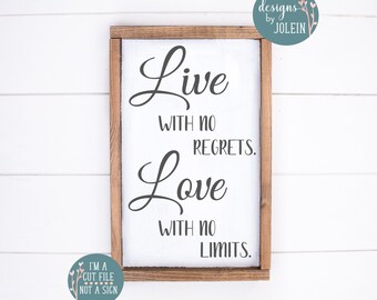 No Regrets Sign Etsy - 