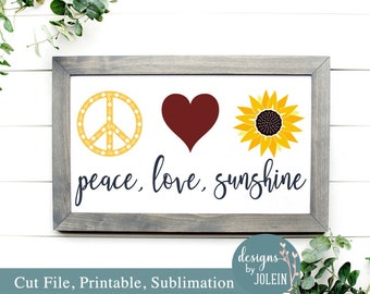 Download Free Rustic Peace Love Etsy SVG Cut Files