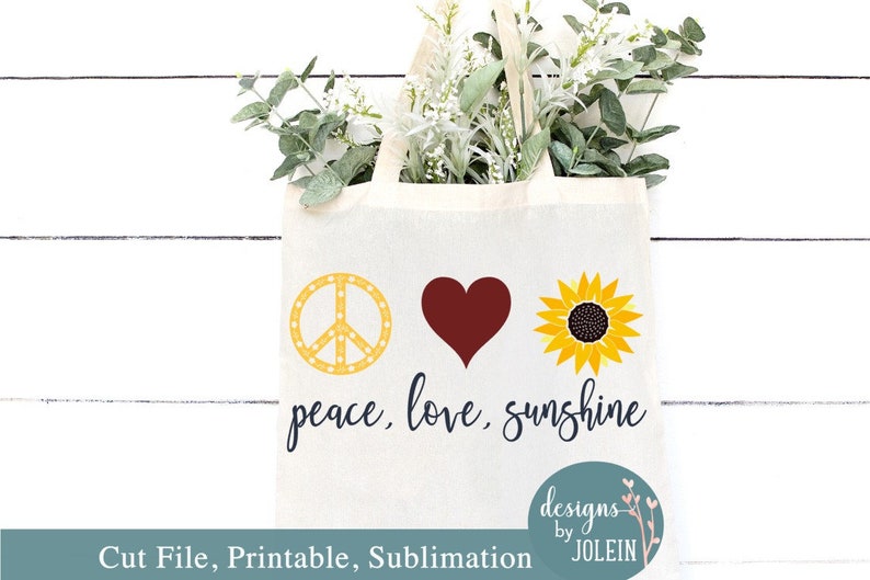 Download Peace Love Sunshine SVG png eps jpeg dxf | Etsy