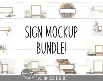 Wood Sign Mockup Bundle, 3:2 Ratio, Farmhouse mockup, Wood frame