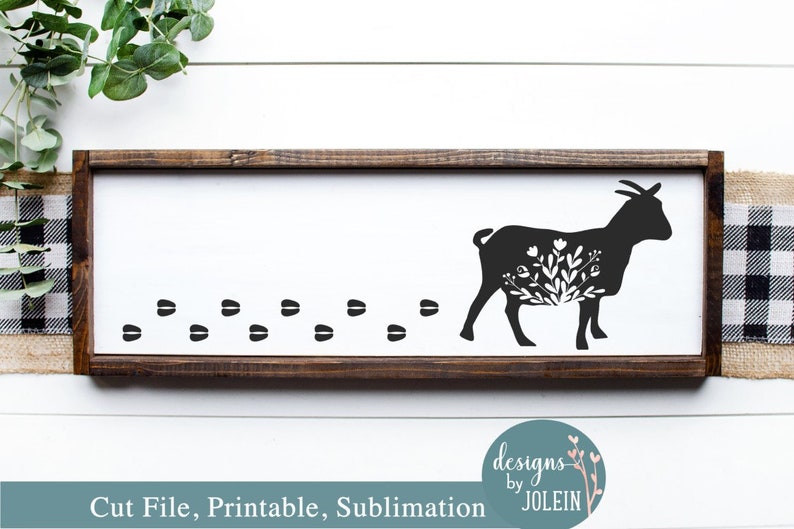 Download Walking Floral Goat Farmhouse SVG png eps jpeg dxf | Etsy
