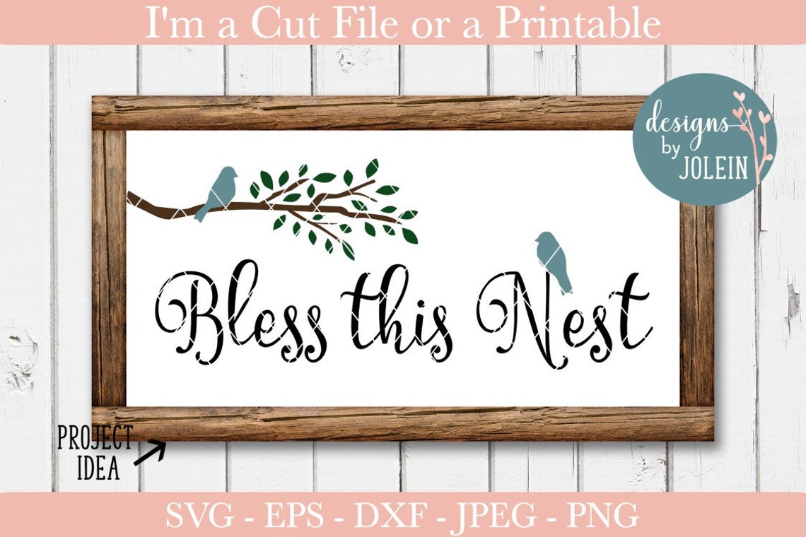 Bless This Nest SVG Png Jpeg Dxf Eps Craft File for - Etsy