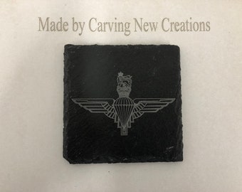 RAF | British Army | Royal Navy | Officially Licensed | Slate Coasters Set of 4 Any Active Insignias