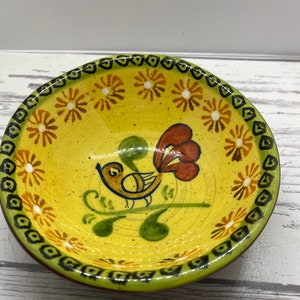 Vintage  Le Plume Pattern, Hand Painted Ceramic Bowl