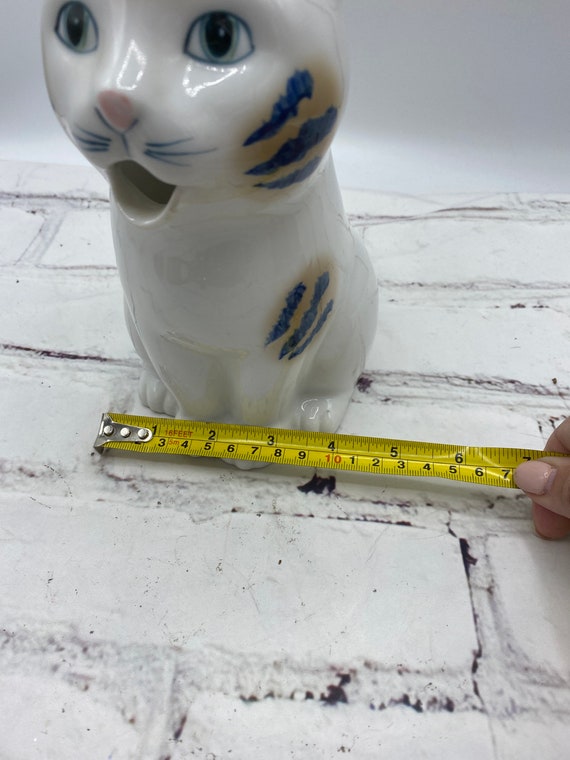 ❀antique cat˚✧₊専用❀8/3までお取り置き Vintage Cat Lover's Pitcher Porcelain 8” Henriksen Imports Kitten