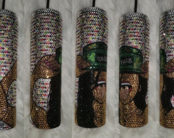MECHIES CUSTOM BLING: PopArt Stainless Steel 35oz Slay Girl Rhinestone Tumbler