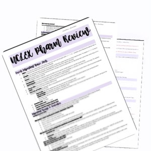 Revisión farmacéutica de NCLEX, parte 1