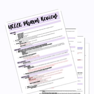 Könnte beinhalten: Ein schwarz-weißes Studienheft für die NCLEX-RN-Prüfung. Der Leitfaden enthält eine Liste wichtiger Themen, die wiederholt werden sollten, wie z. B. Antiinfektiva, Antihypertensiva und Antipsychotika. Der Leitfaden enthält auch einen Abschnitt über Wechselwirkungen mit Medikamenten.
