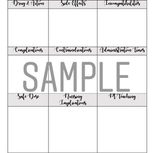 Clinicals Patient Templates (package of 8) - Nursing - Etsy