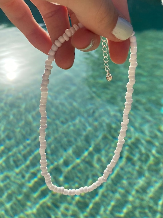 Sandy Style White Choker Necklace, Simple Necklace, Layering Necklace, Beach Necklace, Girls White Choker, Guys Choker - Etsy Sandy Style White Choker Necklace, Simple Necklace, Layering Necklace, Beach Necklace, Girls White Choker, Guys Choker - Etsy