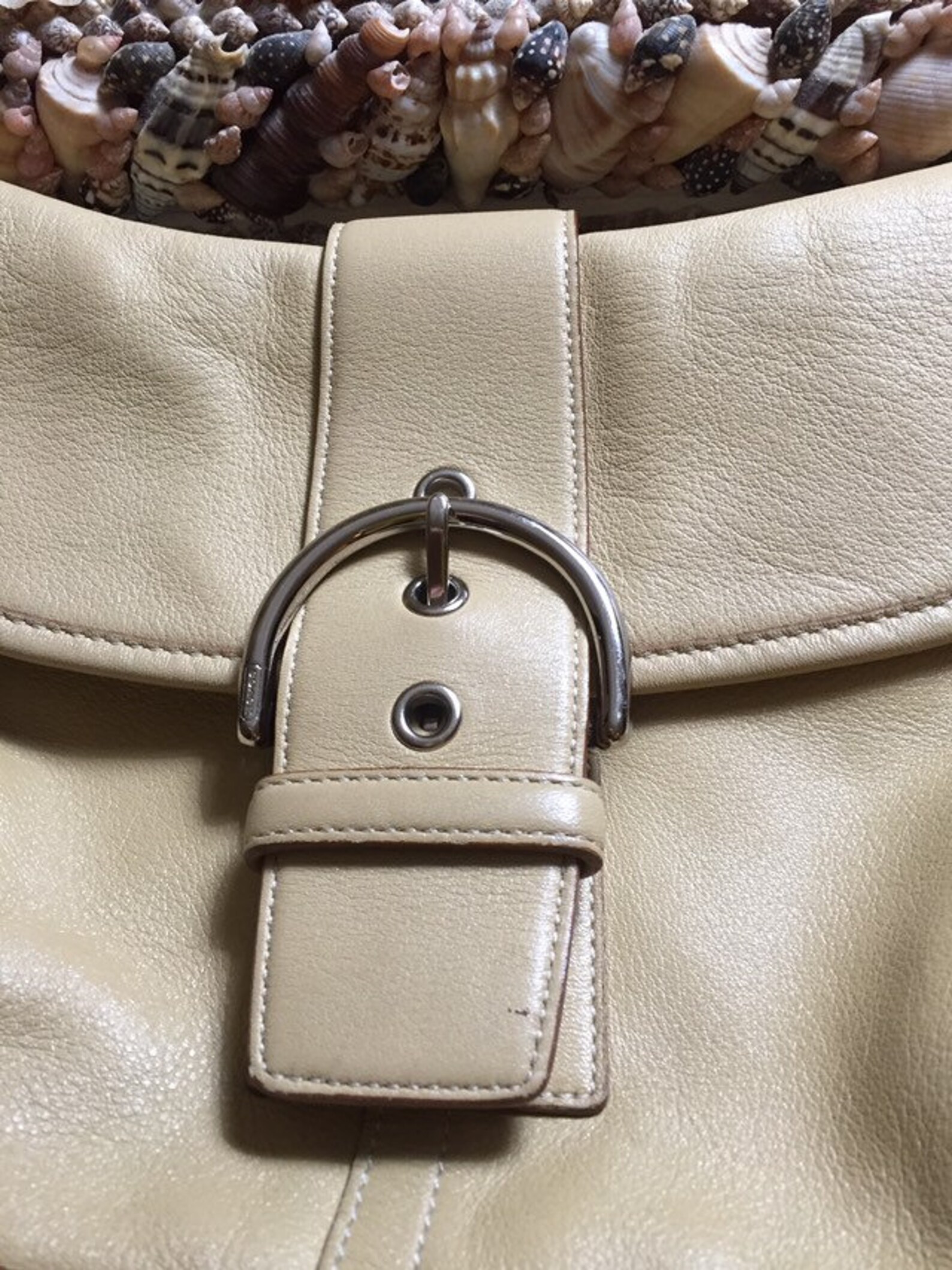 Coach Leather Beige Shoulder Bag Etsy