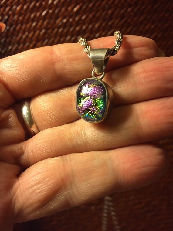 Rainbow stone best sale pendant