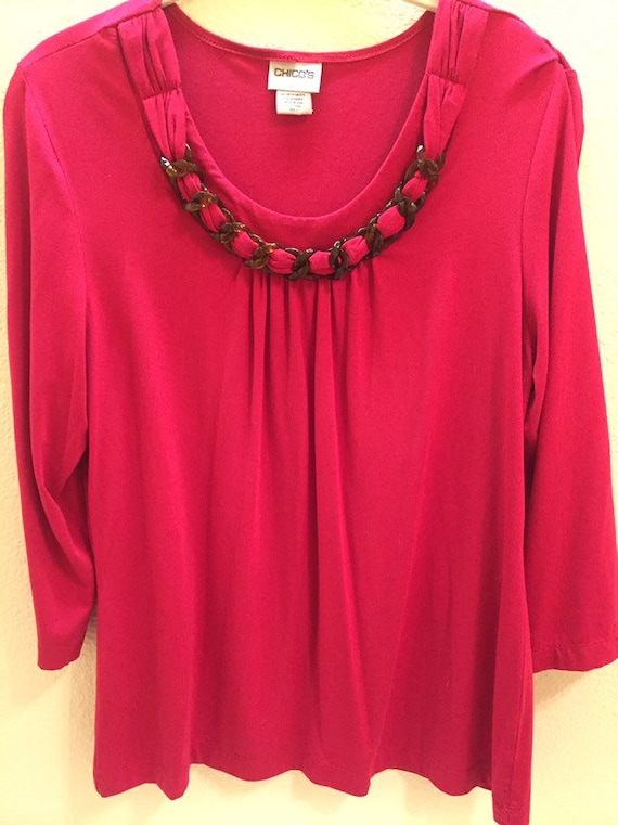 Chico’s Hot Pink Blouse