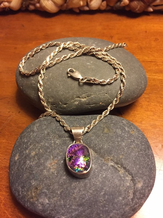 Rainbow stone pendant