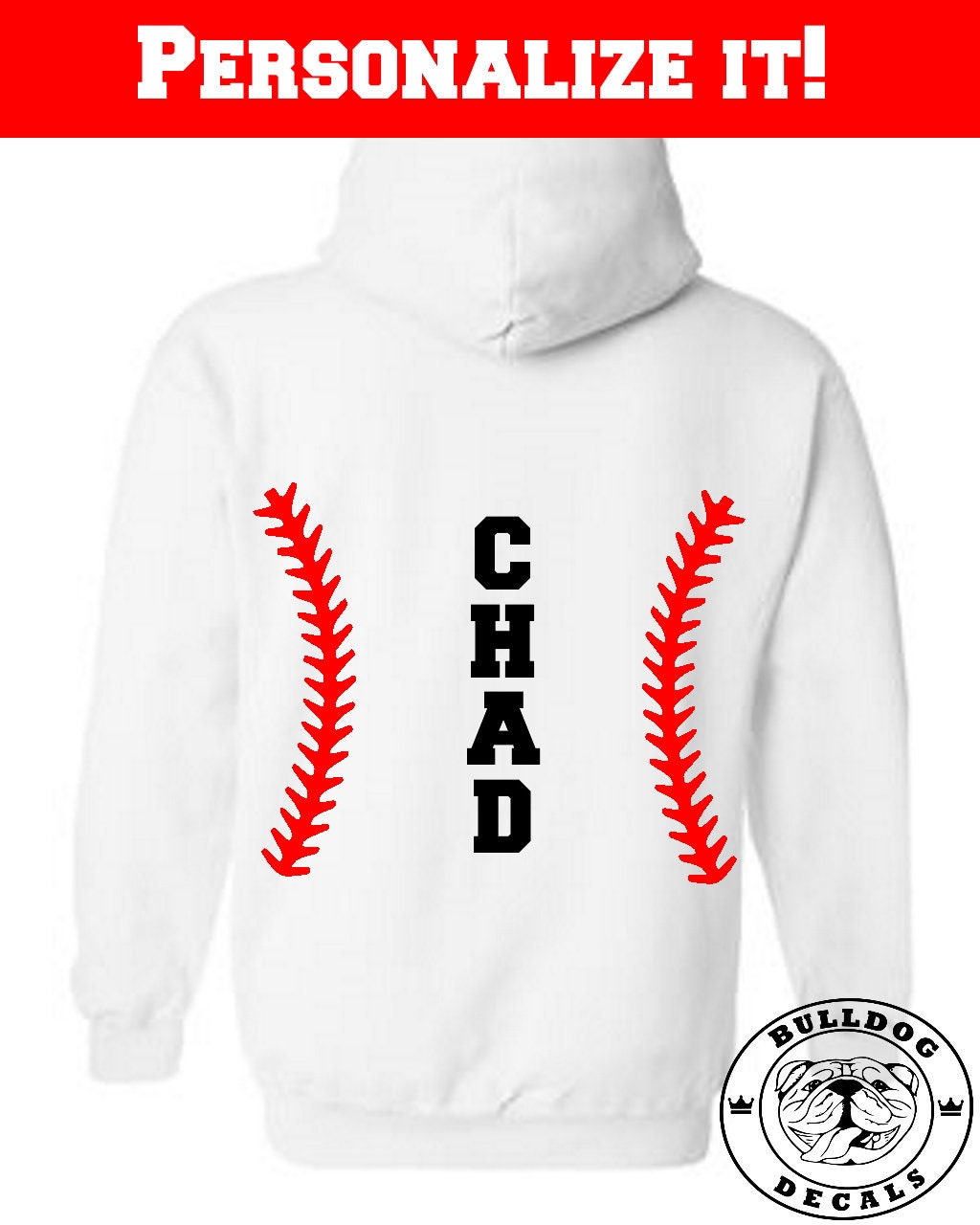 personalized baseball hoodies