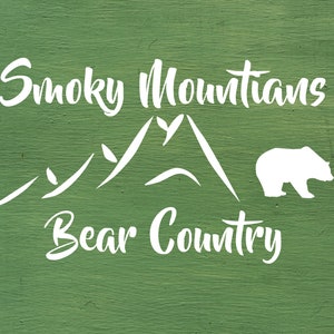 Smoky Mountains Bear Country Decal