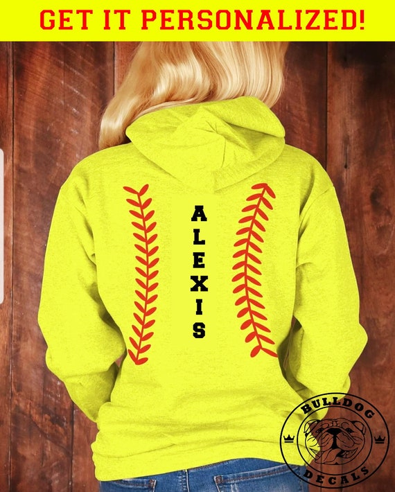 Personalized Softball Hoodie perfect for the softball player in your family!