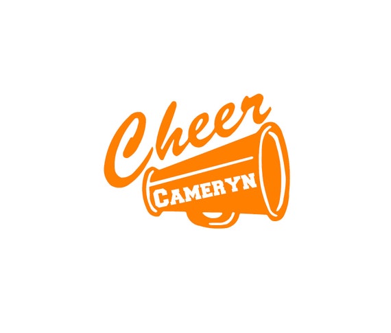Personalized Cheer Decal - 4 x 5 inch.  Perfect for your car or laptop.