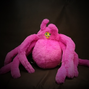 Custom Furby Oddbody Long Furby Spider Backpack Handmade Art Plush Puppet Custom Plush Odd  Funny Gifts Weird Gifts Furby Bag Back purse