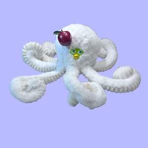Custom Long Furby Octopus Plush: Handmade Oddbody Art Puppet