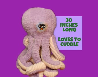 Custom Furby Oddbody Long Furby Octopus Handmade Art Plush Puppet Custom Plush Odd Gifts Funny Gifts Weird Gifts Octopus Puppet