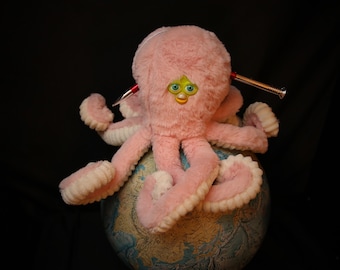 Custom Furby Oddbody Long Furby Octopus Handmade Art Plush Puppet Custom Plush Odd Gifts Funny Gifts Weird Gifts Tentacle Puppet