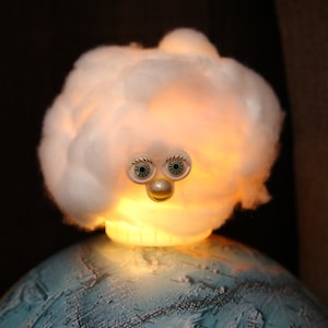 Custom Furby Oddbody Long Furby Cloud Handmade Art Plush Puppet Custom Plush Odd Gifts Funny Gifts Weird Gifts Cloud Puppet