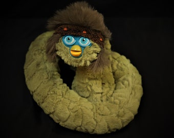 Custom Furby Oddbody Long Furby Snake Handmade Art Plush Puppet Custom Plush Odd Gifts Funny Gifts Weird Gifts Snake Puppet