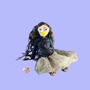 Custom Furby Oddbody Long Furby Cursed Doll Handmade Art Plush Puppet Custom Plush Odd Gifts Funny Gifts Weird Gifts Goth Spooky OOAK gift