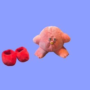 Custom Pink Monster Furby Plush: Handmade Oddbody Art Puppet
