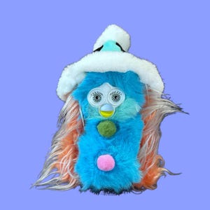 Custom Furby Oddbody Long Furby Clown Circus Punk Handmade Art Plush Puppet Custom Plush Odd Gifts Funny Gifts Weird Cursed Doll Puppet