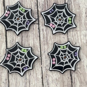 Spooky spider web badge reel