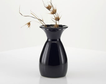 Bud Vase, Earring Holder, Jewellery Stand, hand thrown Stoneware, Gloss Black glaze