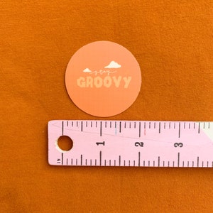 stay groovy vinyl sticker image 3