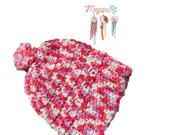 Handmade Crochet Pink Multicolor hat