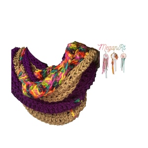multicolor crochet scarf