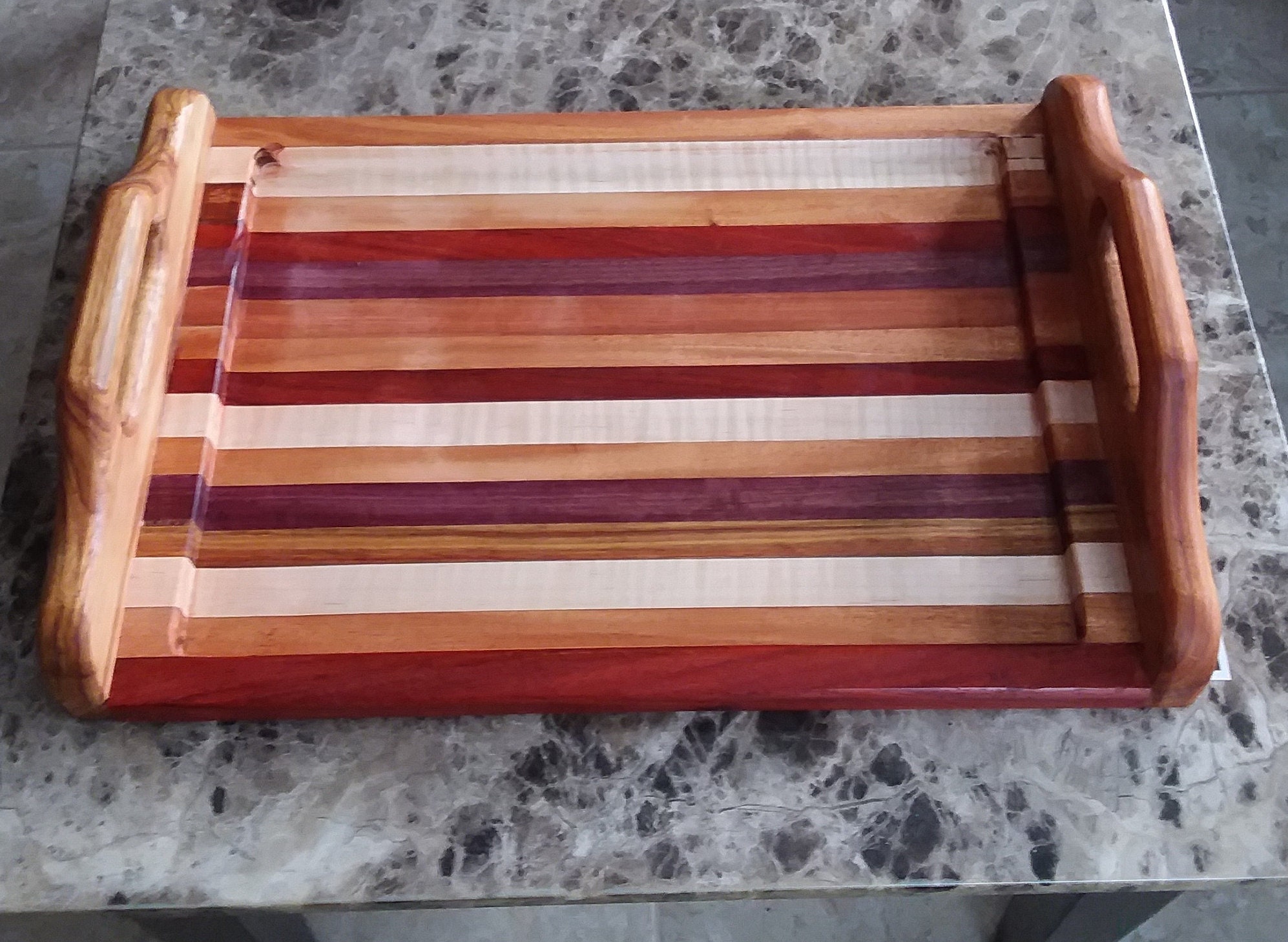 Handmade Wood Serving Tray | Etsy