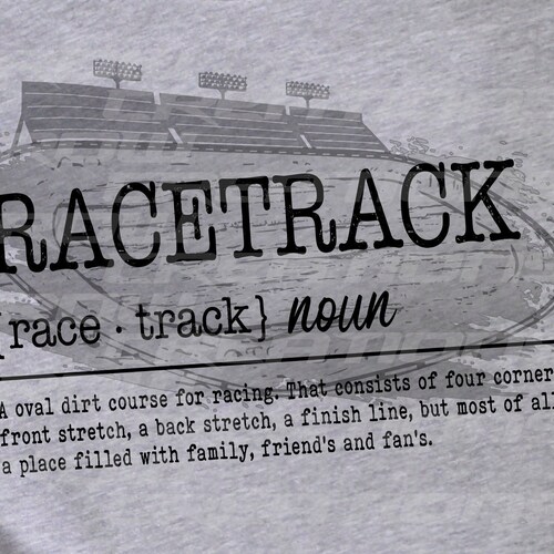 Racetrack Word Definition PNG Definition Racing Design Etsy