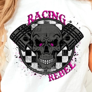 Retro Grunge Racing Skull Png, Grunge Racing Design, Racing Png, Racing Shirt Design, Racing Sublimation Png, Dtf Racing PNG, Sublimation