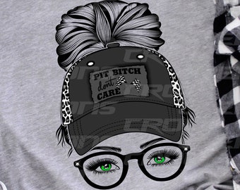 Messy Bun Pit Bitch Racing PNG, Sublimation Racing Design, Dirt Racing PNG, Racing Shirt Design, Digital Download, DTF Design, Screen Print