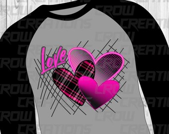 Hearts of Love Design, Valentines Day PNG, Sublimation Printable Design, Digital Download, Digital Design, Screen Printing Design