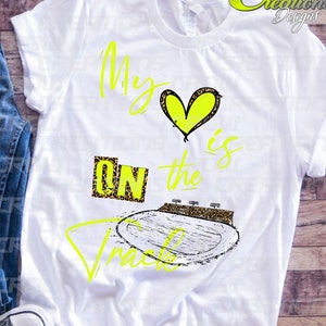 My Heart Is On The Track Racing PNG, Sublimation Racing Design, Dirt Racing PNG, Racing Shirt Design, Digital Image, DTF, Screen Print
