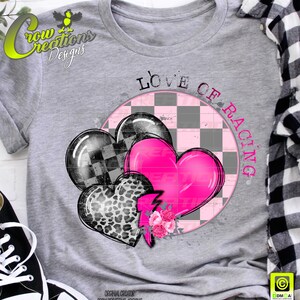 Love of Racing/checker Racing Hearts/racing Png/race Design/women’s ...