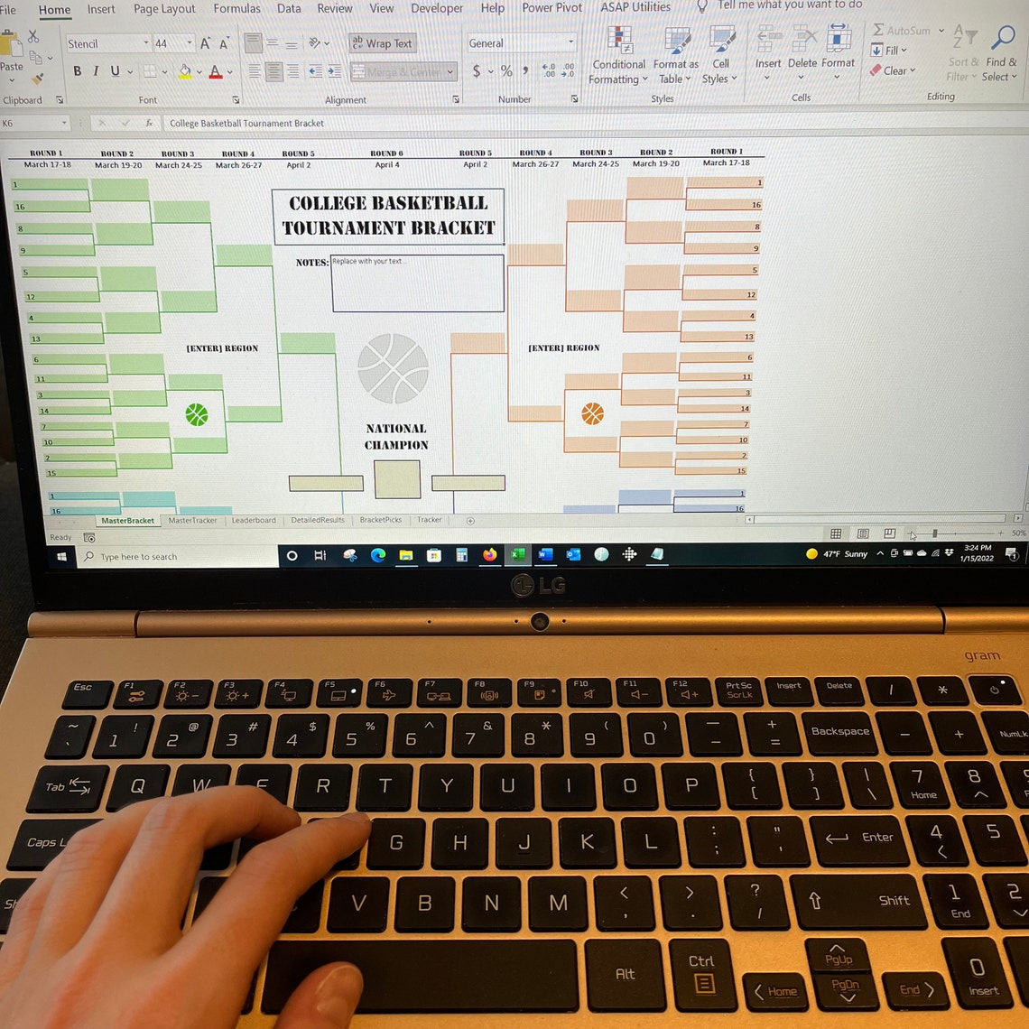 March Bracket Madness Automatic Bracket Scoring Excel Template
