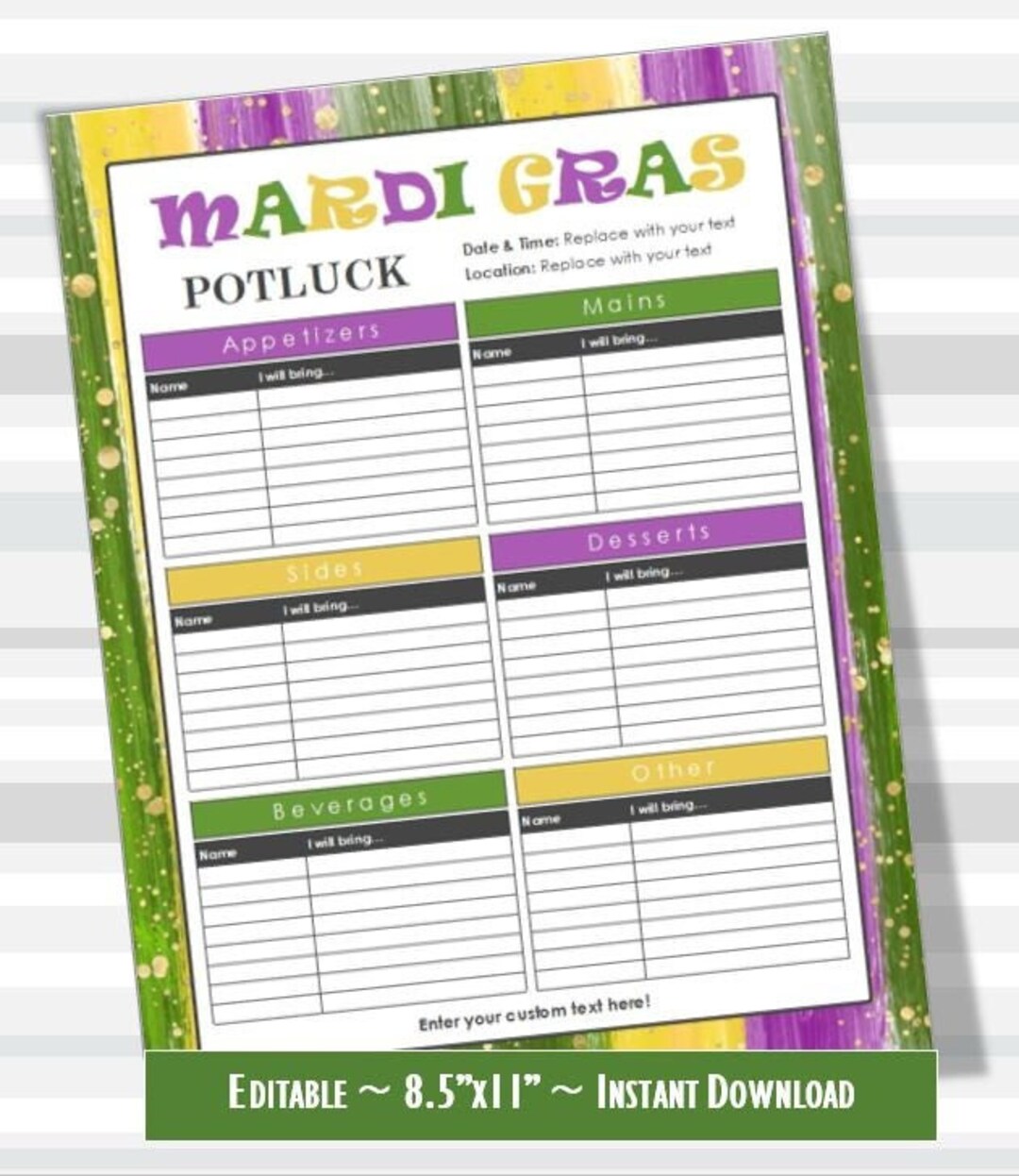 mardi gras food list