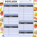 Brunch Printable Potluck Sign-up Sheet, 8.5x11 Fillable PDF, Breakfast ...
