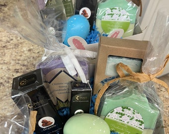 Gift baskets with Soap and essential oils