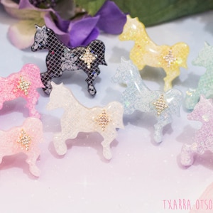 Rhinestone Glitter Unicorn UV Resin Rings